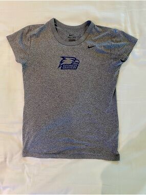 Nike Dri-Fit Heather Gray Georgia Southern University Tee with Navy‎ Logo
